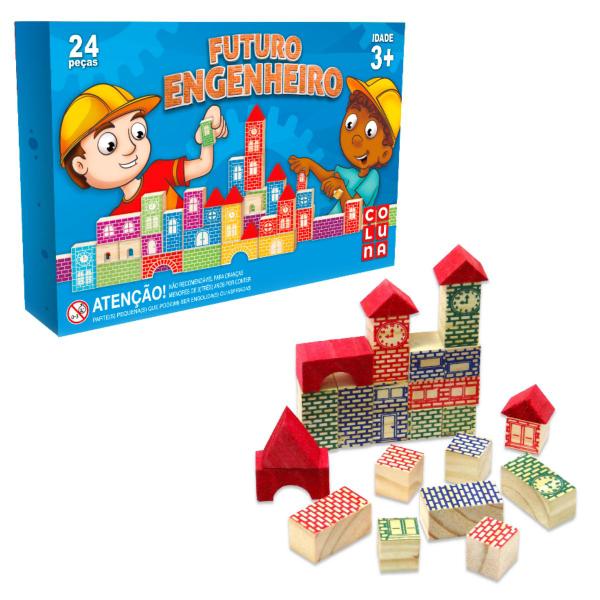 Brinquedo Futuro Engenheiro Jogo Blocos De Montar 24 Peças - Pais e filhos Imagem de Brinquedo Futuro Engenheiro Jogo Blocos De Montar 24 Peças