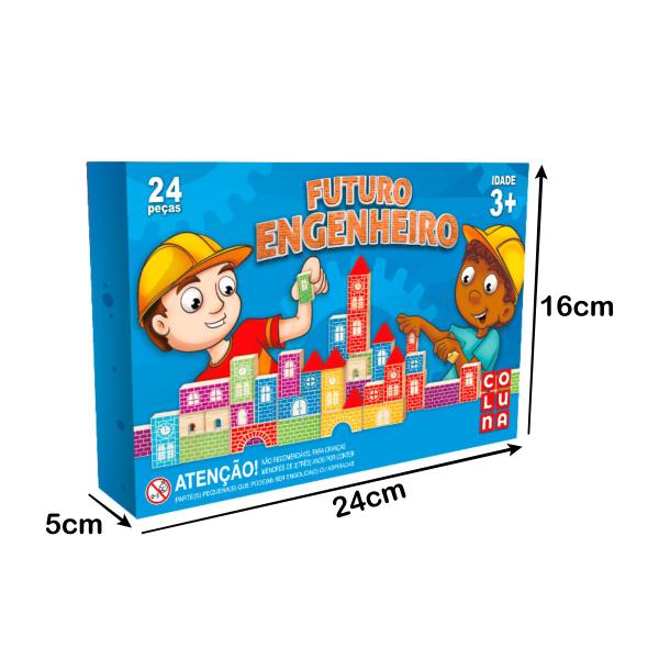 Brinquedo Futuro Engenheiro Jogo Blocos De Montar 24 Peças - Pais e filhos Imagem de Brinquedo Futuro Engenheiro Jogo Blocos De Montar 24 Peças