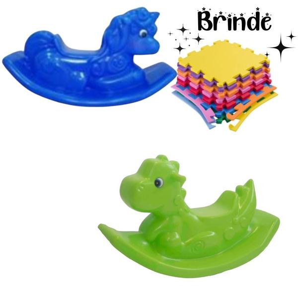 Imagem de Brinquedo Gangorra Unicórnio e Dino - Playground Completo para Crianças