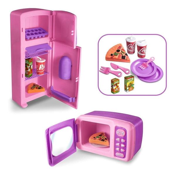 Brinquedo Geladeira E Microondas Kitchen Show Cozinha - ZUCA TOYS Imagem de Brinquedo Geladeira E Microondas Kitchen Show Cozinha
