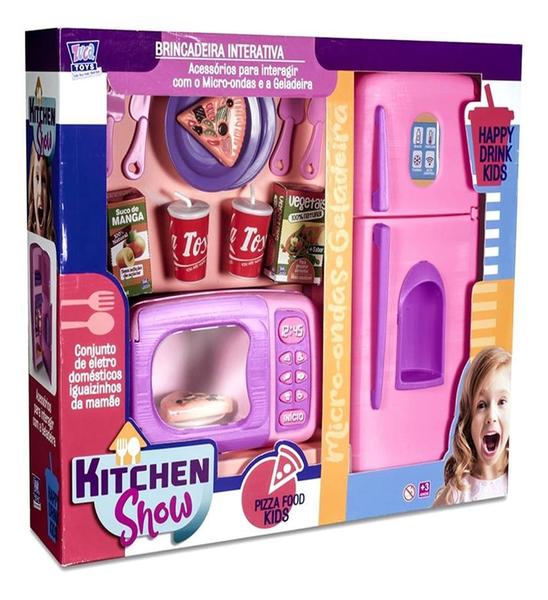 Brinquedo Geladeira E Microondas Kitchen Show Cozinha - ZUCA TOYS Imagem de Brinquedo Geladeira E Microondas Kitchen Show Cozinha