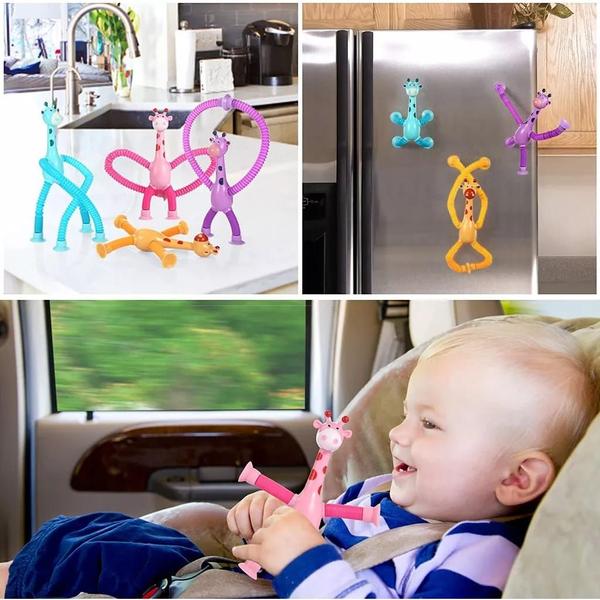 Brinquedo girafa estica e puxa com ventosa - TOYS Imagem de Brinquedo girafa estica e puxa com ventosa