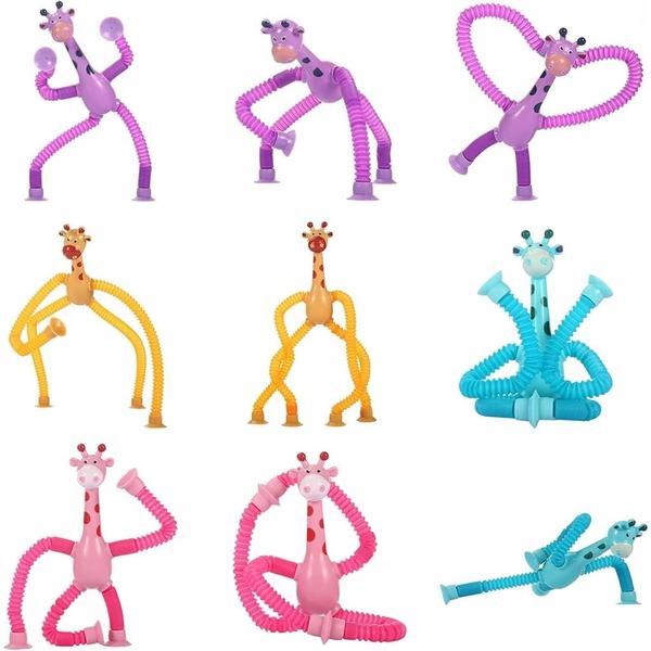 Brinquedo girafa estica e puxa com ventosa - TOYS Imagem de Brinquedo girafa estica e puxa com ventosa