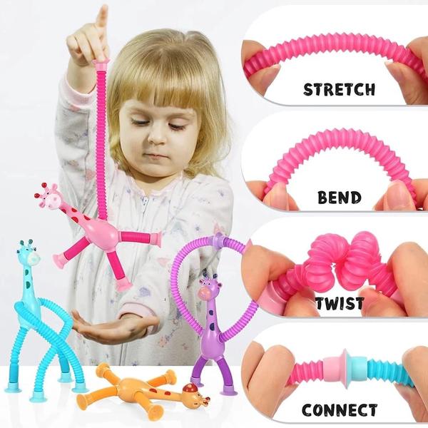 Brinquedo girafa estica e puxa com ventosa - TOYS Imagem de Brinquedo girafa estica e puxa com ventosa