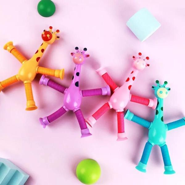 Brinquedo girafa estica e puxa com ventosa - TOYS Imagem de Brinquedo girafa estica e puxa com ventosa