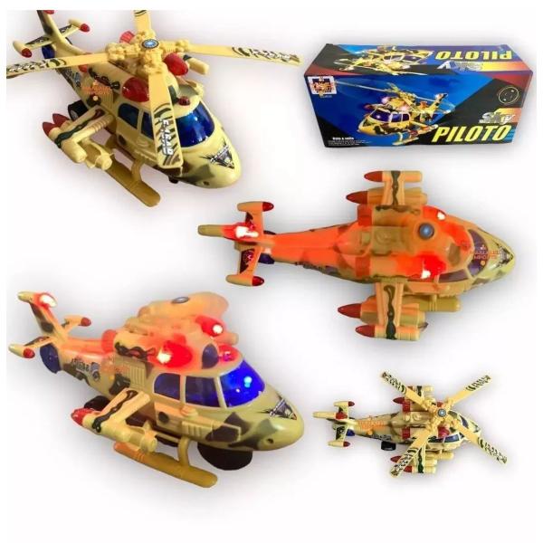 Imagem de Brinquedo Helicóptero Bombeiro Policial com LED Som e Musica