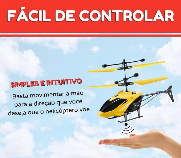 Imagem de Brinquedo Helicóptero De Plástico Com Sensor Infravermelho