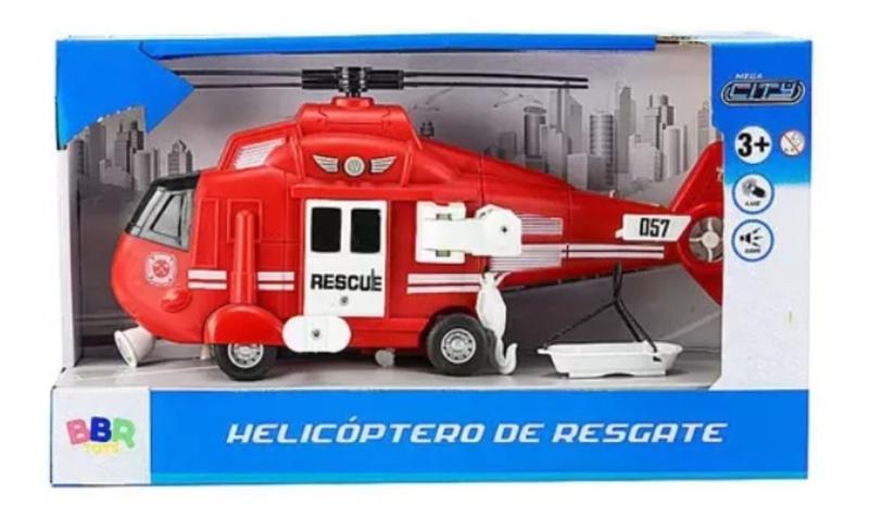 Imagem de Brinquedo Helicóptero Resgate Polícia Ou Bombeiro C/ Luz Som