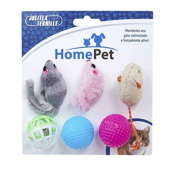 Imagem de Brinquedo Home Pet Kit Ratinho Maluquinho 3 Ratinhos - Tam. Único