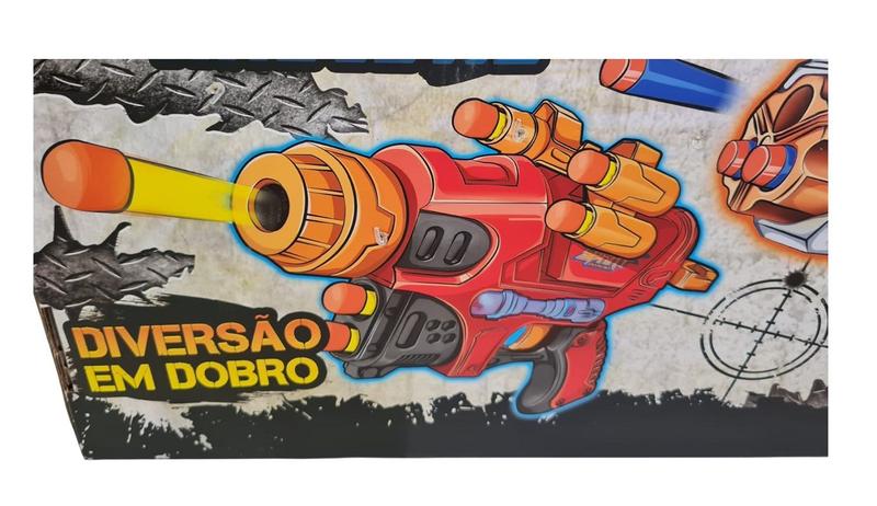 Imagem de Brinquedo infantil 2 Arminhas Lança Dardos Batalha Radical