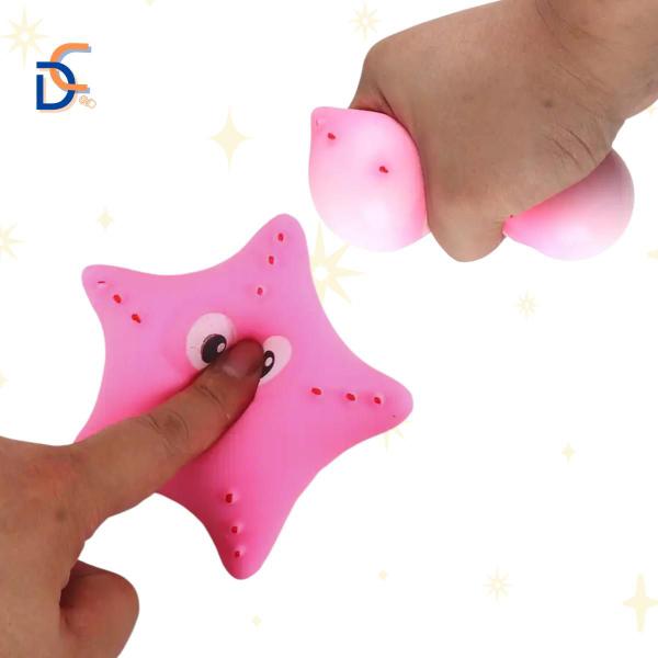 Brinquedo Infantil Anti Stress Estrela do Mar de Apertar Relaxante - 99 Toys Imagem de Brinquedo Infantil Anti Stress Estrela do Mar de Apertar Relaxante