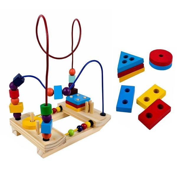 Imagem de Brinquedo Infantil Aramado Formas Geometricas Encaixe Bebes - Brinqmutti