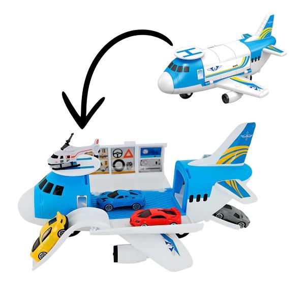 Imagem de Brinquedo Infantil Avião De Resgate Com Carrinhos - Dm Toys