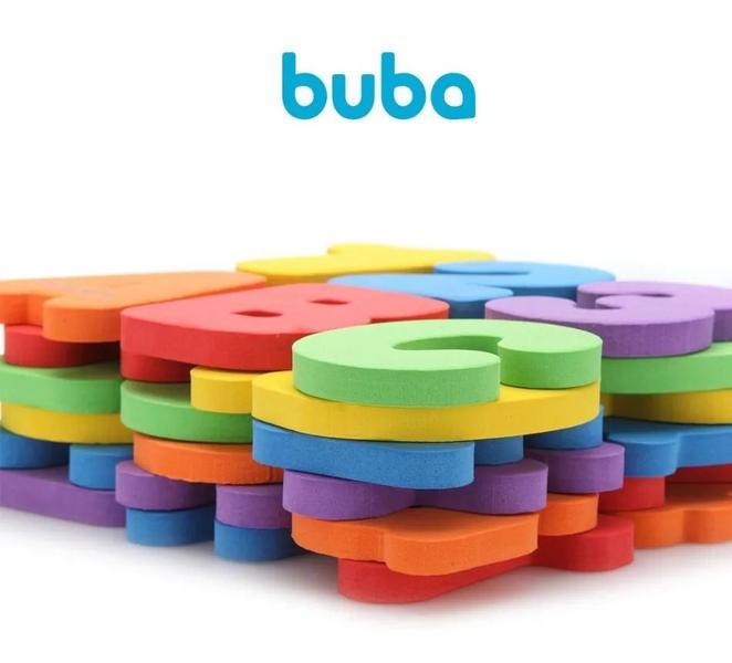 Imagem de Brinquedo Infantil Banho Letras e Números Coloridos Átoxico em EVA Buba
