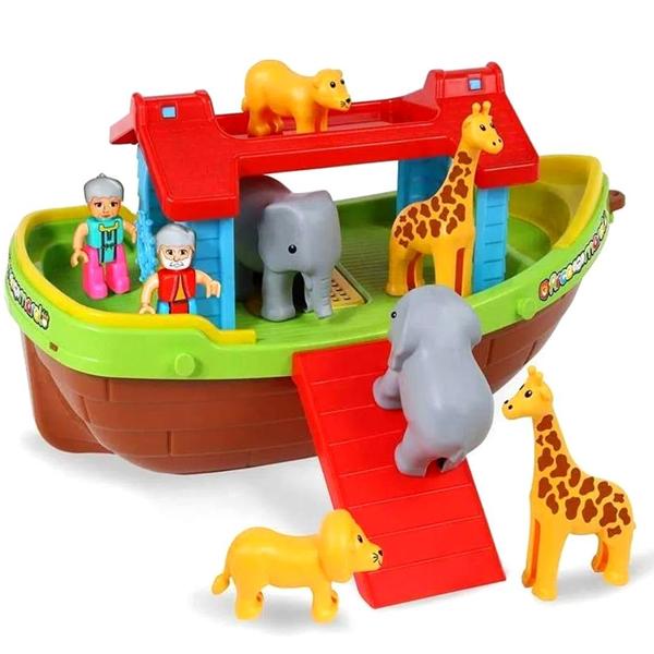 Imagem de Brinquedo Infantil Barco Arca De Noé 22 Peças - Maral