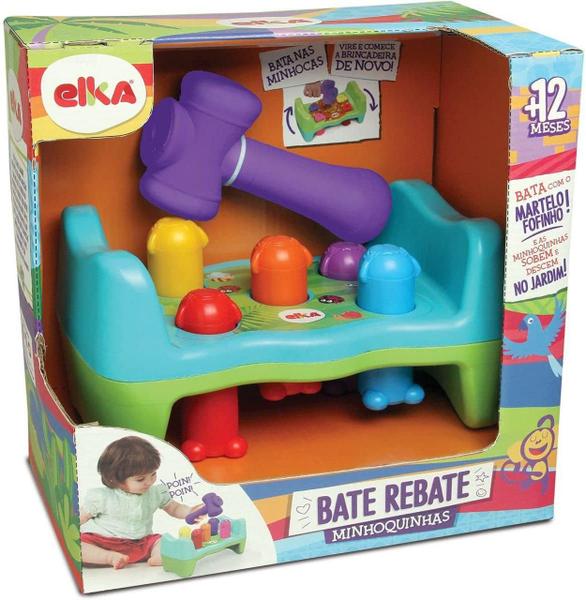 Imagem de Brinquedo Infantil Bate Rebate Minhoquinhas - Elka 1172