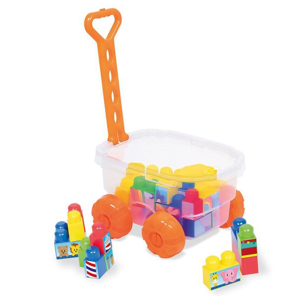 Brinquedo Infantil Blocos Coti Block com Carrinho Cotiplás Imagem de Brinquedo Infantil Blocos Coti Block com Carrinho Cotiplás