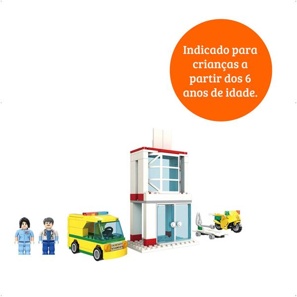 Imagem de Brinquedo Infantil Blocos de Montar Centro De Resgate com 158 Peças Xalingo - 28565