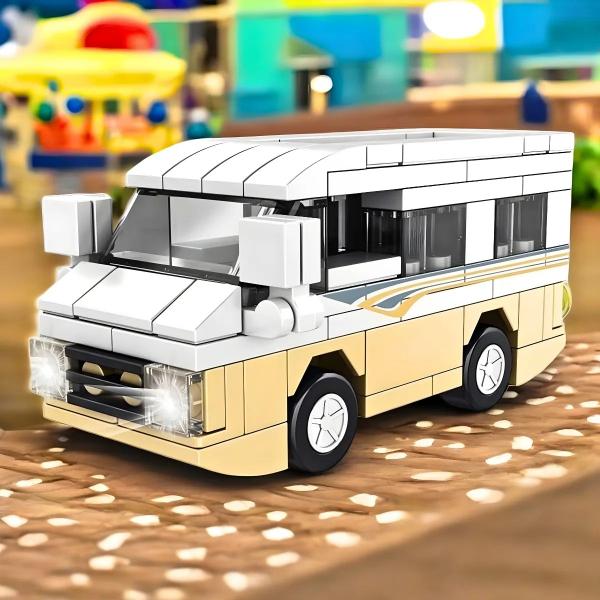 Imagem de Brinquedo Infantil Blocos de Montar Trailer Camping 92 Peças