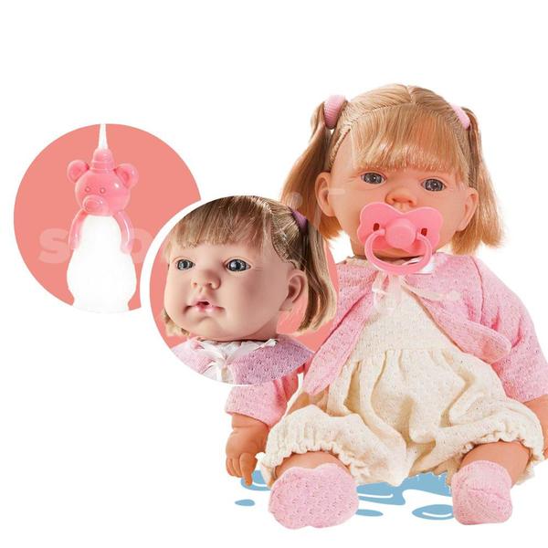 Imagem de Brinquedo Infantil Boneca Bebezinha Real Que Faz Xixi Menina