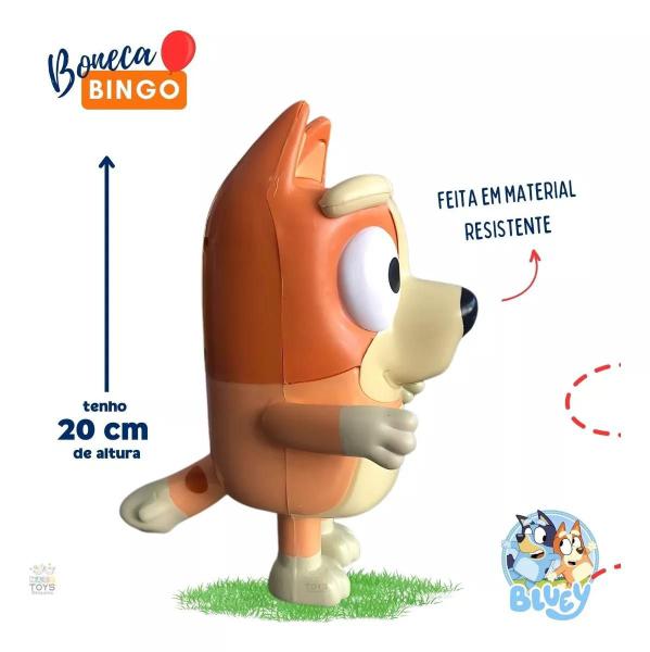 Imagem de Brinquedo Infantil Boneca Bingo irmã da Bluey Cachorrinha Divertida Menina e Menino Elka