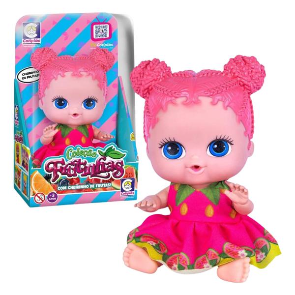 Imagem de Brinquedo Infantil Boneca Coleção Frutinhas Goiaba Blister Cotiplás - 2746