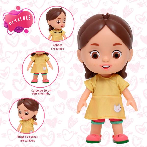 Imagem de Brinquedo Infantil Boneca Magali 29cm 100% Vinil Fofinha