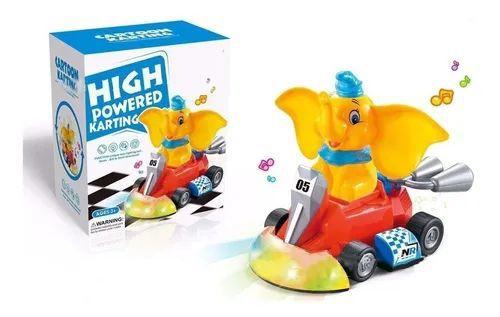 Imagem de Brinquedo Infantil Boneco Elefante Carrinho Kart Com Luzes E Música!