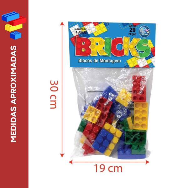 Imagem de Brinquedo Infantil Bricks Blocos de Montar 29 Peças Pais e Filhos - 4745-1