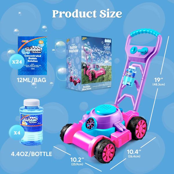 Imagem de Brinquedo infantil Bubble Lawn Mower Sloosh com solução Bubble