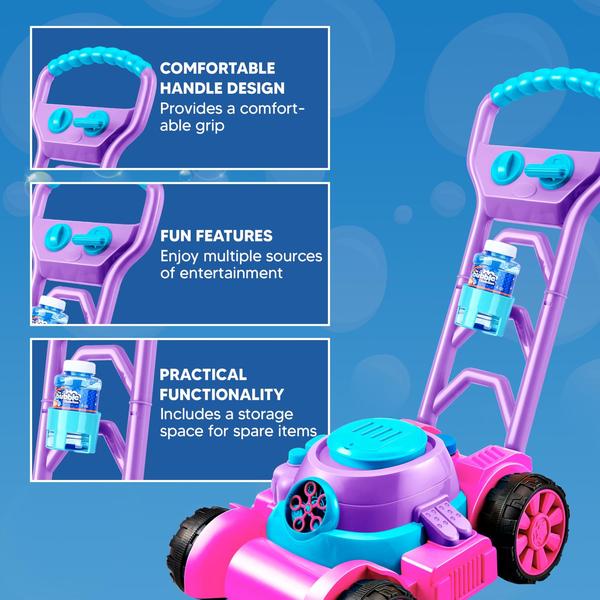 Imagem de Brinquedo infantil Bubble Lawn Mower Sloosh com solução Bubble