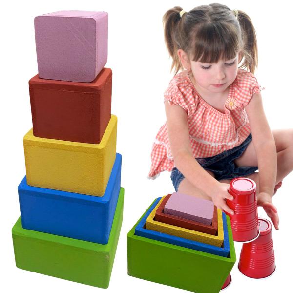 Imagem de Brinquedo Infantil Caixas de Encaixar Brinquedo Montessori