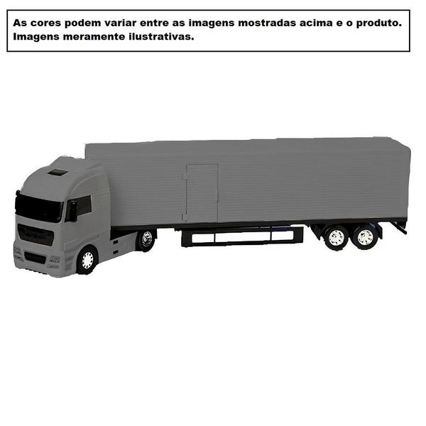 Imagem de Brinquedo Infantil Caminhão Baú 67cm Diamond Truck Cinza 1330 - Roma