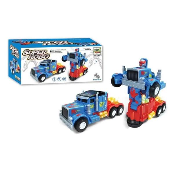 Imagem de Brinquedo Infantil Caminhão Transformes Robô com Som e Luz(super Robô)
