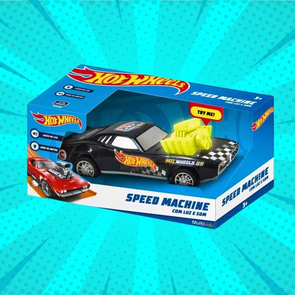 Imagem de Brinquedo Infantil Carrinho Fricção Hot Wheels Speed Machine Sortido e Unitário Multikids - BR2085