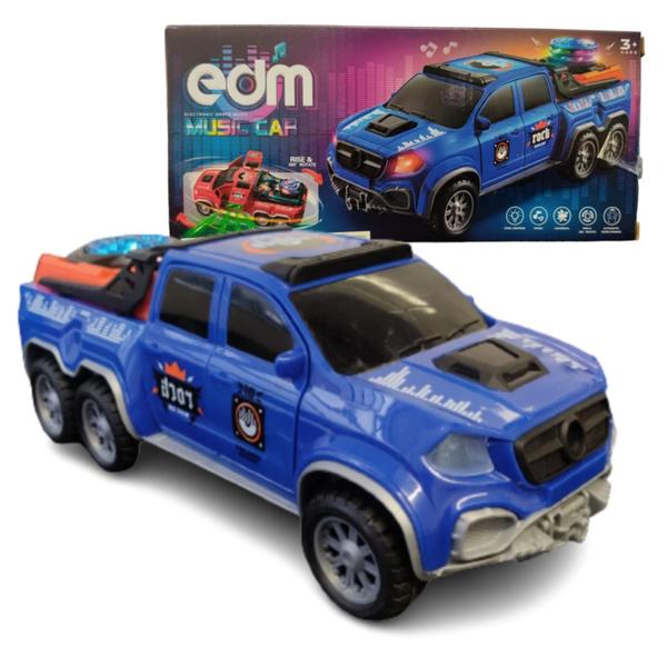 Brinquedo Infantil Carrinho Que Toca Musica Emite Som Gira 360 Graus Carro Paredão De Som - Toy King Imagem de Brinquedo Infantil Carrinho Que Toca Musica Emite Som Gira 360 Graus Carro Paredão De Som