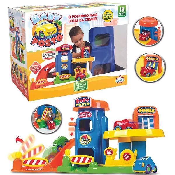 Imagem de Brinquedo Infantil Carrinhos Bebê C/ Baby Posto Combustivel