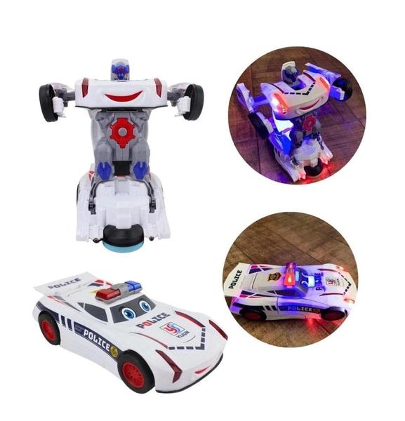 Imagem de Brinquedo Infantil Carro de Polícia Transformers Vira Robô