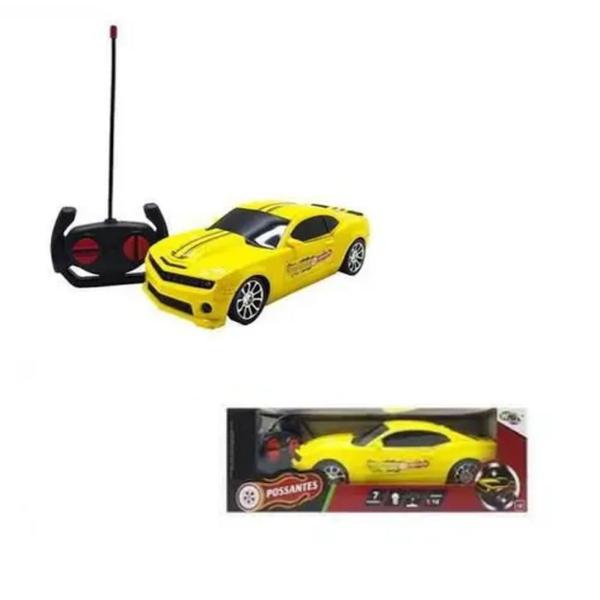 Imagem de Brinquedo Infantil Carro Possante Controle Remoto Amarelo