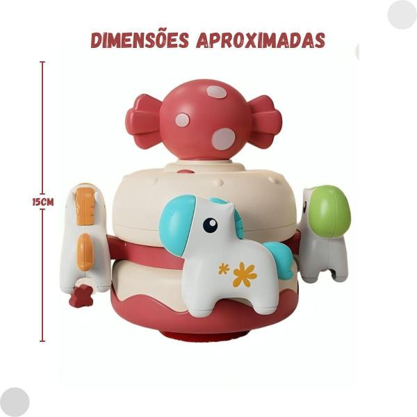Imagem de Brinquedo Infantil Carrosel Musical Baby Rosa 684R - Fenix