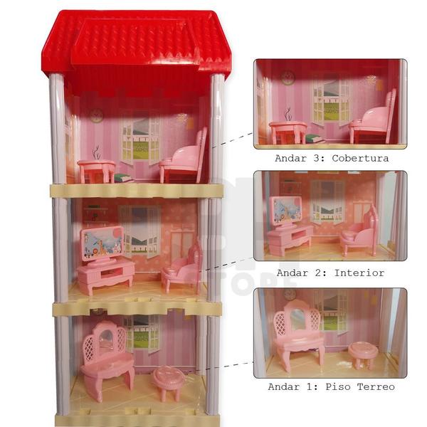 Imagem de Brinquedo Infantil Casa De Boneca Dy Villa Luxury Sylvan