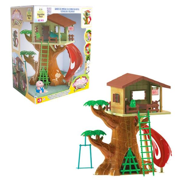 Imagem de Brinquedo infantil casa na árvore com bichinho de vinil - Samba toys