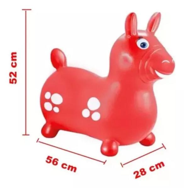 Brinquedo Infantil Cavalinho inflável Vinil Vermelho Lider Imagem de Brinquedo Infantil Cavalinho inflável Vinil Vermelho Lider