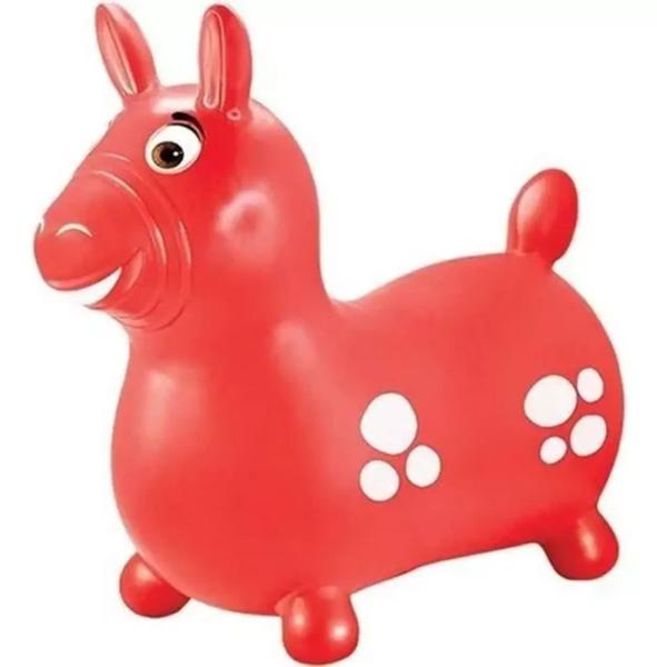 Brinquedo Infantil Cavalinho inflável Vinil Vermelho Lider Imagem de Brinquedo Infantil Cavalinho inflável Vinil Vermelho Lider
