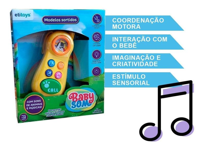 Imagem de Brinquedo Infantil Celular Telefone Luz e Sons Musical Toy