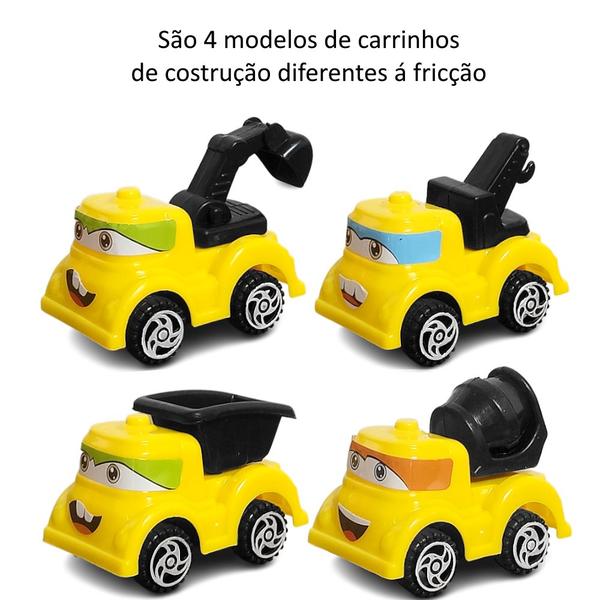 Imagem de Brinquedo Infantil Coleção 4 Caminhões de Obras Divertidos