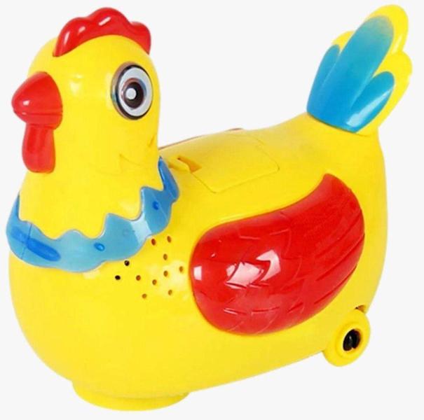 Imagem de Brinquedo Infantil Com Som e Luzes Galinha Bota Ovos Bate e Volta Gira 360 - Toys