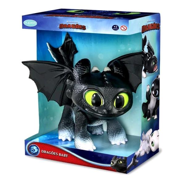 Imagem de Brinquedo Infantil Como Treinar o seu Dragão Baby Dragões Filhote do Banguela DreamWorks Dawn + Eclipse Kit
