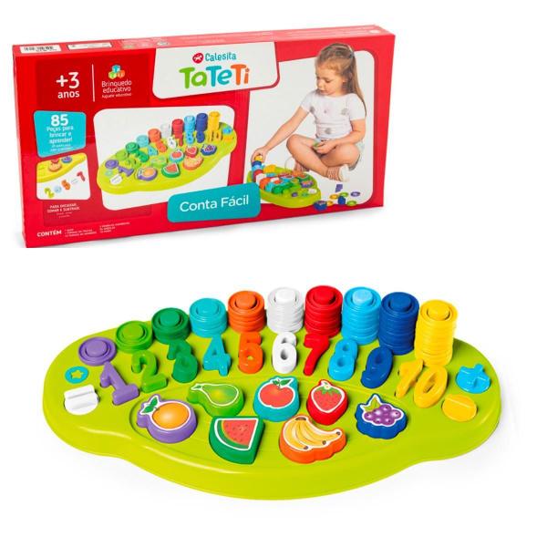 Brinquedo Infantil Conta Fácil Didático Matemática - Tateti - Ta Te Ti Imagem de Brinquedo Infantil Conta Fácil Didático Matemática - Tateti