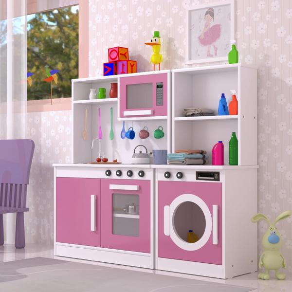 Imagem de Brinquedo Infantil Cozinha E Lavanderia Em MDF 